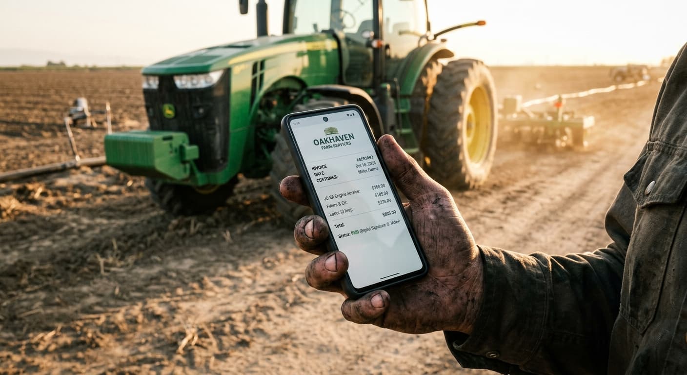 Online Bill Maker | Fast Field Billing for Tractor & Heavy Equipment Repair | Fresno, CA